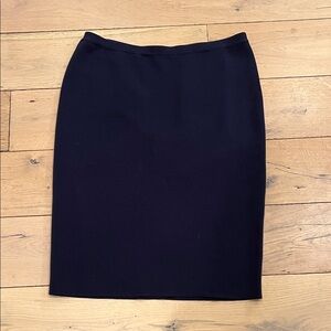 Eileen Fisher classic navy silk skirt, medium